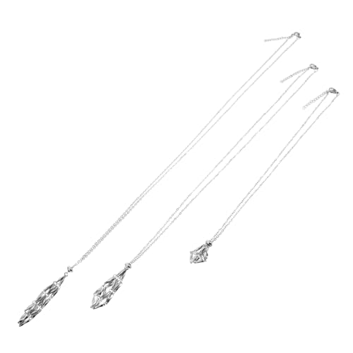 CORHAD 3 Stück Teiliges Kristallkäfig Halskette aus mit Verstellbarer Kette und Austauschbarem Käfig Anhänger für DIY Schmuckherstellung und Basteln CORHAD 3 Stück Teiliges Kristallkäfig Halskette aus mit Verstellbarer Kette und Austauschbarem Käfig Anhänger für DIY Schmuckherstellung und Basteln von CORHAD