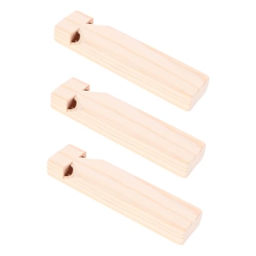 CORHAD 3 Stück Teiliges Orff Musikspielzeug Holzpfeifen mit Zugpfeifen DIY Bemalbar Fördert Motorische Fähigkeiten und Soziale Kompetenz für Musikunterricht und Familienaktivitäten von CORHAD