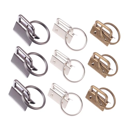 CORHAD 30 Stück Teiliges DIY Schlüsselband Endclip Metall Schlüsselanhänger Verschluss in Nickel Gunmetal und Bronze für Armband Lanyard und Stoffbänder Rostfrei und Langlebig von CORHAD