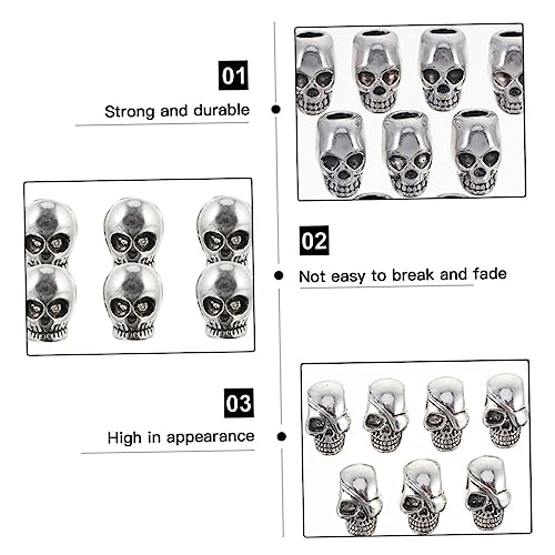 CORHAD 30Stücke Skull Spacer Perlen für DIY Schmuckherstellung Antike Silberperlen für Armbänder Ohrringe und Schlüsselanhänger für Kreative Bastelprojekte CORHAD 30Stücke Skull Spacer Perlen für DIY Schmuckherstellung Antike Silberperlen für Armbänder Ohrringe und Schlüsselanhänger für Kreative Bastelprojekte von CORHAD