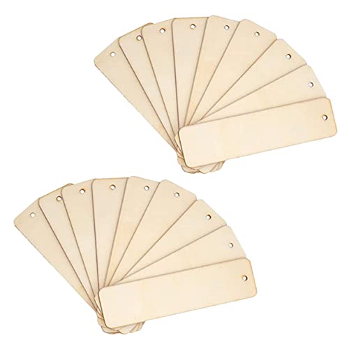CORHAD 36 Stück Lesezeichen bookmarks book marks hochzeitdeko aufhänger teaser Tasche Leerzeichen LED unvollendeter Etikettenholzausschnitt unvollendete Etikettenholzscheibe hölzern Beige von CORHAD