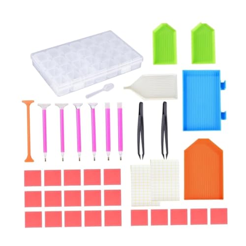 CORHAD 38 Stück Teiliges Diamond Embroidery Tool All Inclusive DIY Beads Painting Zubehör mit Aufbewahrungsbox Stift und Werkzeugen für Diamantmalerei Erwachsene und Kreuzstich Projekte CORHAD 38 Stück Teiliges Diamond Embroidery Tool All Inclusive DIY Beads Painting Zubehör mit Aufbewahrungsbox Stift und Werkzeugen für Diamantmalerei Erwachsene und Kreuzstich Projekte von CORHAD