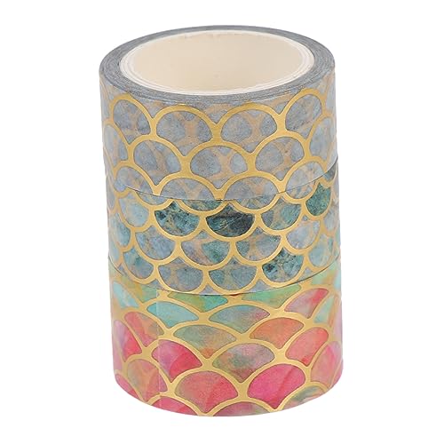 CORHAD 3Rollen Washi Tape Mit Goldfolie Dekorative Klebebänder Für Scrapbooking Handbücher Und DIY Projekte Selbstklebend Kreativ Und Rückstandsfrei Für von CORHAD