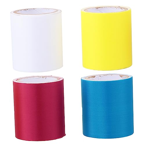 CORHAD 4 Rollen Teiliges Selbstklebendes Stoffflicken DIY Reparaturaufkleber für Kleidung Vielseitige Bunte Textil Patches zum Aufbügeln und Aufkleben für Jeans Jacken Rucksäcke und von CORHAD