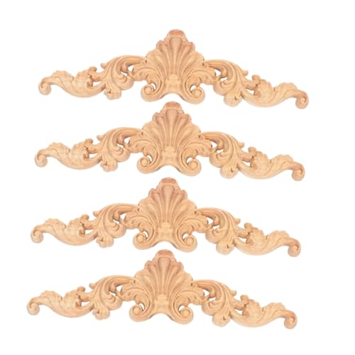 CORHAD 4 Stück Holz Geschnitzte Applikationen für Möbel Teiliges Europäischer Stil Dekorative Holzelemente für Türen und Schränke Elegant und Kompakt Wohnkultur CORHAD 4 Stück Holz Geschnitzte Applikationen für Möbel Teiliges Europäischer Stil Dekorative Holzelemente für Türen und Schränke Elegant und Kompakt Wohnkultur von CORHAD