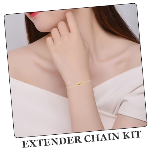 CORHAD 4 Stück Magnetischer Kettenverlängerer Teiliges DIY für Armband Halskette Schmuck Starker Verschluss in Gold und Weiß Vielseitig Kombinierbar für Schmuckherstellung von CORHAD