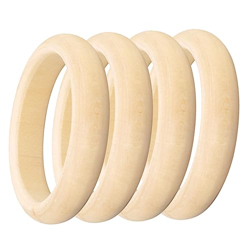 CORHAD 4 Stück Naturbelassene Dünne Holzarmbänder zum Basteln Glatte Holzringe für DIY Armbänder Leichter Holzreifen für Kinderhandwerk und Malprojekte Hochwertiges Holz Zubehör CORHAD 4 Stück Naturbelassene Dünne Holzarmbänder zum Basteln Glatte Holzringe für DIY Armbänder Leichter Holzreifen für Kinderhandwerk und Malprojekte Hochwertiges Holz Zubehör von CORHAD