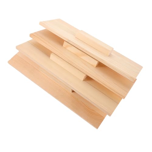 CORHAD 4 Stück Rechteckige Holz-seifenform Abdeckung Staubdicht Passend für DIY Seifenherstellung mit Langlebigem Holzdeckel für Saubere Glatte Seifenoberflächen von CORHAD
