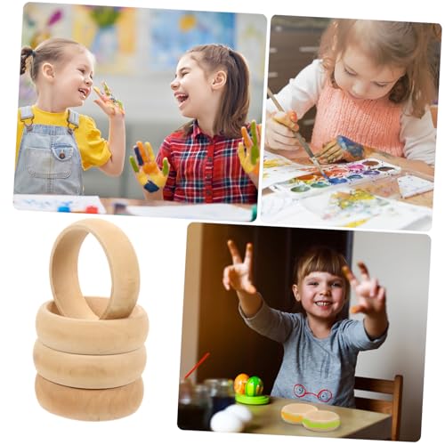 CORHAD 4 Stück Teiliges Natürliche Holzarmreifen Rund Unvollendet Leicht für DIY Schmuckherstellung Basteln Handwerk Holzring Dekoration CORHAD 4 Stück Teiliges Natürliche Holzarmreifen Rund Unvollendet Leicht für DIY Schmuckherstellung Basteln Handwerk Holzring Dekoration von CORHAD