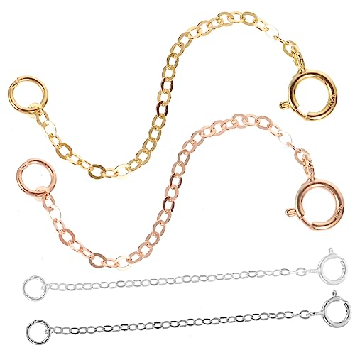 CORHAD 4 Stück Teiliges Silber Verlängerungsketten Verstellbare Schmuckkettenverlängerung für Halsketten und Armbänder Langlebige DIY Tail Chains mit Polierter Oberfläche CORHAD 4 Stück Teiliges Silber Verlängerungsketten Verstellbare Schmuckkettenverlängerung für Halsketten und Armbänder Langlebige DIY Tail Chains mit Polierter Oberfläche von CORHAD