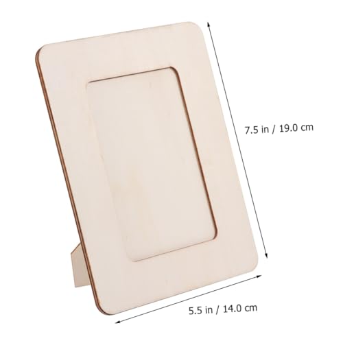 CORHAD 4 Stück Unlackierte Holz Bilderrahmen DIY Rahmen aus Premium Holz für Bastelprojekte Malen und Tischdeko Nachhaltige Fotorahmen für Kreative von CORHAD