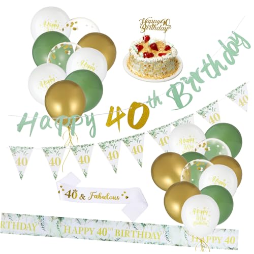 CORHAD Happy Birthday Banner Für Frauen Zum 40. Geburtstag Papier Banner Dekoration Elegantes Party Zubehör CORHAD Happy Birthday Banner Für Frauen Zum 40. Geburtstag Papier Banner Dekoration Elegantes Party Zubehör von CORHAD