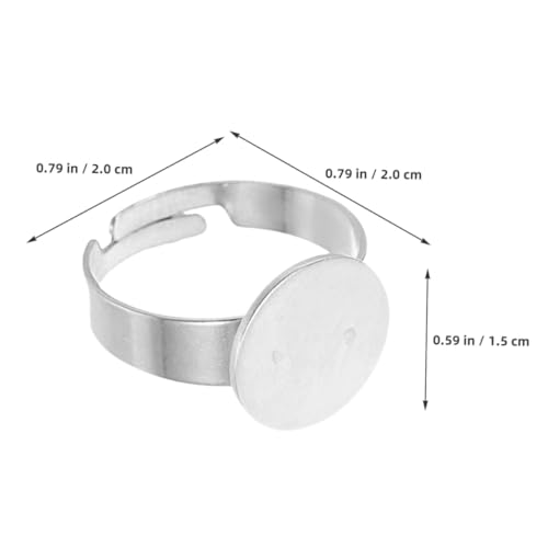 CORHAD 40 Stück Edelstahl Ringe Basis Runde Flache Lünette Tabletts Verstellbar für DIY Schmuckherstellung Cabochon Fassungen Zubehör für Frauen CORHAD 40 Stück Edelstahl Ringe Basis Runde Flache Lünette Tabletts Verstellbar für DIY Schmuckherstellung Cabochon Fassungen Zubehör für Frauen von CORHAD