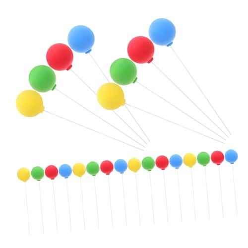 CORHAD 40 Stück Mini Luftballon Tortendeko aus Buntem Runde Cake Picks für Geburtstag Hochzeit Babyparty Stabile Kuchen und Cupcake Dekoration für Vielfältige Feierlichkeiten von CORHAD