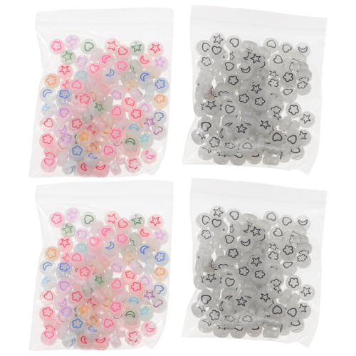 CORHAD 400 Stück Acryl Spacer Perlen DIY Leuchtperlen für Halskette Armband Schmuckherstellung Bastelset Halbtransparent Flach mit Bunten und Schwarzen Mustern Langlebig und Kreativ CORHAD 400 Stück Acryl Spacer Perlen DIY Leuchtperlen für Halskette Armband Schmuckherstellung Bastelset Halbtransparent Flach mit Bunten und Schwarzen Mustern Langlebig und Kreativ von CORHAD