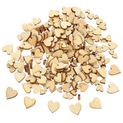 CORHAD 400 Stück Mini Holzherzen Glatte Polierte Streudeko Herzen aus Robustem Holz für Hochzeit Tischdeko DIY Bastelverzierung Geschenkbox Zubehör und Romantische Dekoration von CORHAD