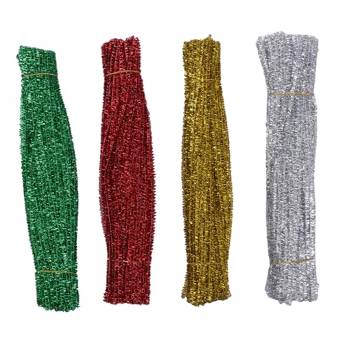CORHAD 400 Stück Weihnachts-Pfeifenreiniger Chenille-Stiele Zum Basteln Weihnachts-Chenille-Stick Weihnachtsfeier- Chenille-Bastel-Pfeifenreiniger Glitzernder CORHAD 400 Stück Weihnachts-Pfeifenreiniger Chenille-Stiele Zum Basteln Weihnachts-Chenille-Stick Weihnachtsfeier- Chenille-Bastel-Pfeifenreiniger Glitzernder von CORHAD