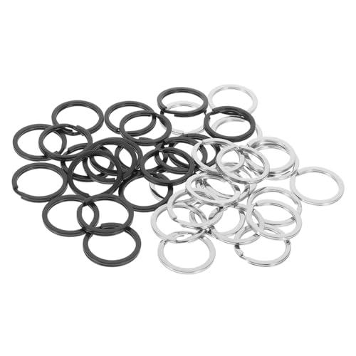 CORHAD 40Stücke Metall Schlüsselanhänger Ringe Robuste Geteilte Schlüsselringe für Autoschlüssel und Bastelarbeiten Elegantes Design für DIY Projekte und Schlüsselzubehör von CORHAD