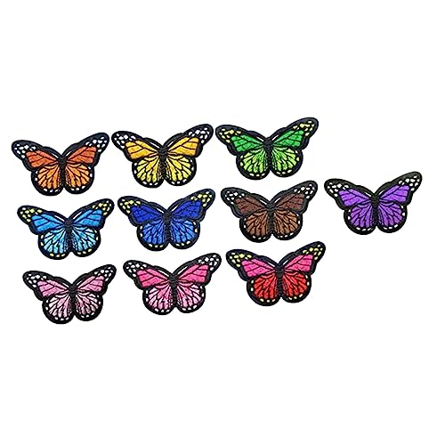 CORHAD 40stücke Schmetterlings-stickerei Patches Selbstklebende Applikationen Für Kleidung Taschen Und Bastelprojekte Zufällige Farben Zur Dekoration Und Reparatur Von Textilien von CORHAD