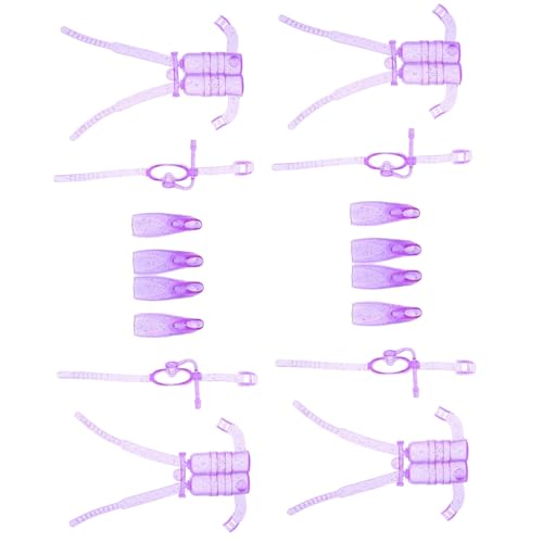 CORHAD 4Sätze Teiliges Puppen Tauchset Mit Anzieh Taucherbrille Tauchflipper Und Sauerstoffflasche Für Große Puppen Für Kreatives Rollenspiel von CORHAD