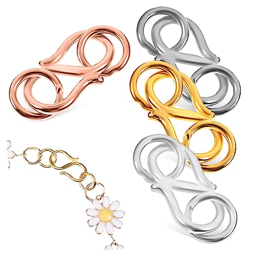CORHAD 4Stücke S Haken Halskettenverschluss Schmuckverschlüsse Roségold und Kettenverkürzer für DIY Schmuckherstellung für Reparatur und Projekte CORHAD 4Stücke S Haken Halskettenverschluss Schmuckverschlüsse Roségold und Kettenverkürzer für DIY Schmuckherstellung für Reparatur und Projekte von CORHAD