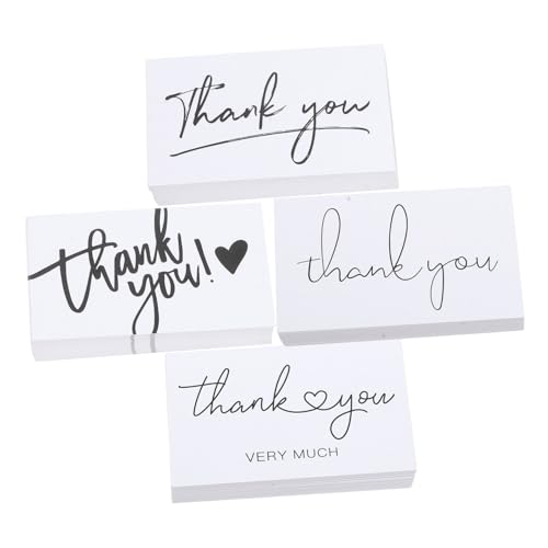 CORHAD 4Taschen Dankeskarten Tüten mit Eleganten Karten für Babyparty Hochzeit und Kleine Unternehmen Personalisierbare Dankeskarten mit Einfachem Design für Besondere von CORHAD