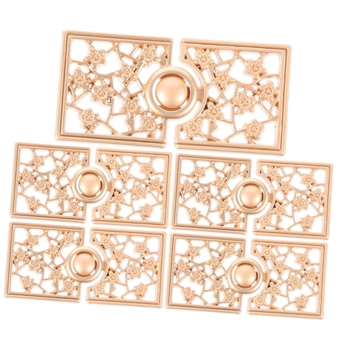 CORHAD 5 Paare Chinesische Hanfu Metallverschluss Vintage Quadratische Pflaumenblüten design Robuste Umhang Knöpfe Handgenähte Dekorative Schnallen für Damenkleider und Bastelprojekte von CORHAD