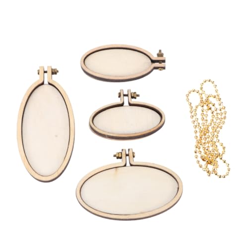 CORHAD 5 Stk. Teiliges Mini-holz Elliptisch Vertikal und Horizontal Cross Stitch Fixing Frame mit Schrauben sowie Goldener Perlenkette Geeignet für DIY Handarbeiten und Stickerei CORHAD 5 Stk. Teiliges Mini-holz Elliptisch Vertikal und Horizontal Cross Stitch Fixing Frame mit Schrauben sowie Goldener Perlenkette Geeignet für DIY Handarbeiten und Stickerei von CORHAD