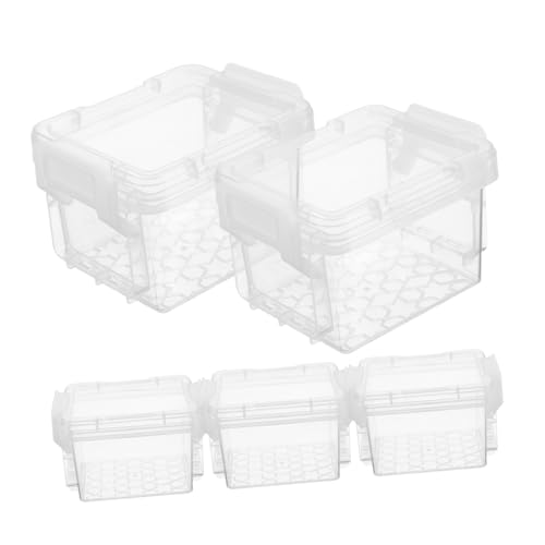 CORHAD 5 Stück Stapelbare Aufbewahrungsboxen Aus Transparentem Kunststoff: Kleiner Organizer Für Schmuck – Nähzubehör Für Zuhause Und Büro – Transparente Tragbare Behälter Mit Deckel CORHAD 5 Stück Stapelbare Aufbewahrungsboxen Aus Transparentem Kunststoff: Kleiner Organizer Für Schmuck – Nähzubehör Für Zuhause Und Büro – Transparente Tragbare Behälter Mit Deckel von CORHAD