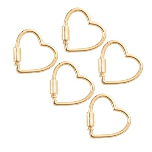 CORHAD 5 Stück Teiliges Schmuckverbinder Langlebiger Glänzend Goldfarben mit Schraubverschluss für Armbänder und Halsketten zum Befestigen von Anhängern und DIY schmuckherstellung von CORHAD