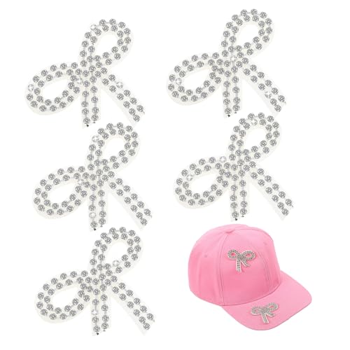 CORHAD 5 Stück Teiliges Strass Perlen Schleifen zum Aufbügeln Funkelnde Applikationen für Kleidung Hüte Taschen Einfache Reparatur von Löchern und Abnutzung Langlebig und Glitzernd von CORHAD