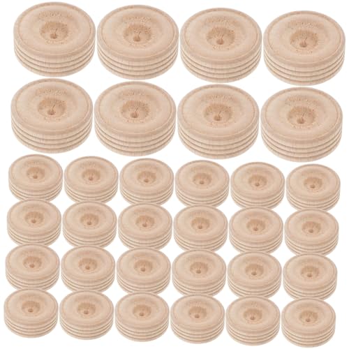 CORHAD 50 Stück Blank Holzräder für DIY Modellfahrzeuge Gleichmäßig Knotenfrei Vielseitig für Lernspielzeug Handgefertigte Auto Zugräder für Bastelprojekte und Pädagogische Experimente von CORHAD