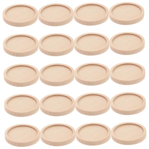 CORHAD 50 Stück Holzrohlinge Runde Bezel Anhängerrohlinge DIY Schmuckrahmen für Resin Schlüsselanhänger Halsketten Basteln CORHAD 50 Stück Holzrohlinge Runde Bezel Anhängerrohlinge DIY Schmuckrahmen für Resin Schlüsselanhänger Halsketten Basteln von CORHAD