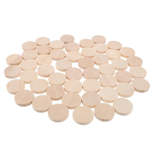 CORHAD 50 Stück Natürliche Runde Holzscheiben Unvollendete Baumscheiben für DIY Basteln Malen Hochzeit und Heimdekoration aus Massivem Holz von CORHAD