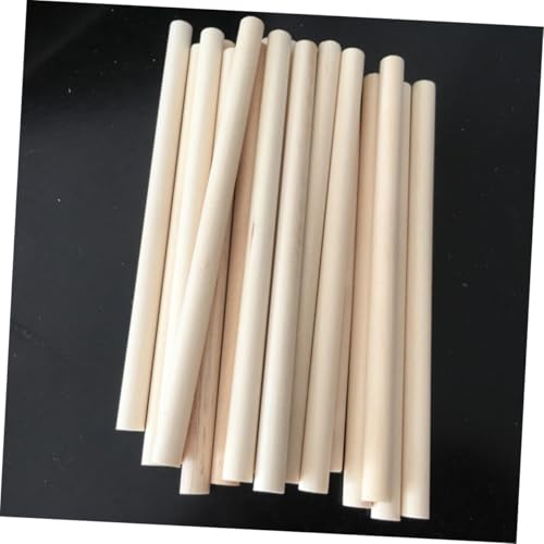 CORHAD 50 Stück Runde Holzdübelstangen Glatte Langlebige Holzstäbe für DIY Bastelprojekte Modellbau Kreativitätsfördernd Naturbelassen von CORHAD