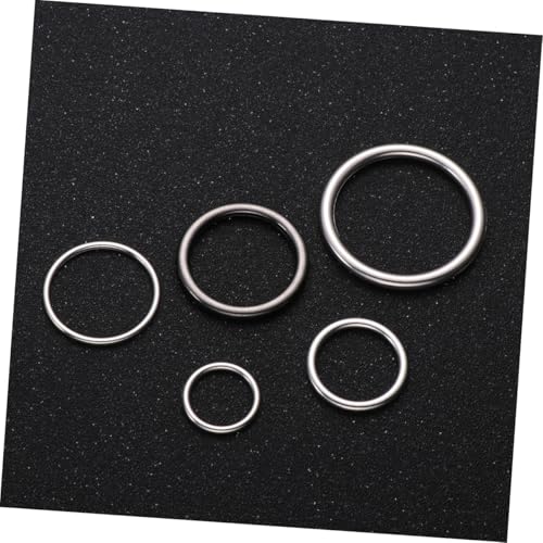 CORHAD 50 Stück Teiliges Schmuckherstellung Ringset aus Robustem Legierungsmetall Runde Geschlossene Ringe in Silberweiß für DIY Schmuck und Bastelarbeiten von CORHAD
