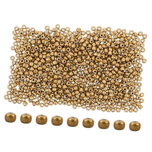 CORHAD 5000 Stück Glasperlen Goldene Rocailles Kleine Bastelperlen für DIY Schmuckherstellung Armbänder Halsketten Originelles Crossstich Projekt Zubehör CORHAD 5000 Stück Glasperlen Goldene Rocailles Kleine Bastelperlen für DIY Schmuckherstellung Armbänder Halsketten Originelles Crossstich Projekt Zubehör von CORHAD
