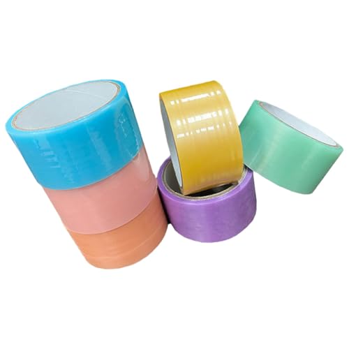 CORHAD 6 Rollen Farbiges Selbstklebendes Sticky Ball Tape Breit Entspannendes DIY Klebeband zur Stressreduktion Haftendes Bastelband für Erwachsene Originelles Entspannungsspielzeug von CORHAD