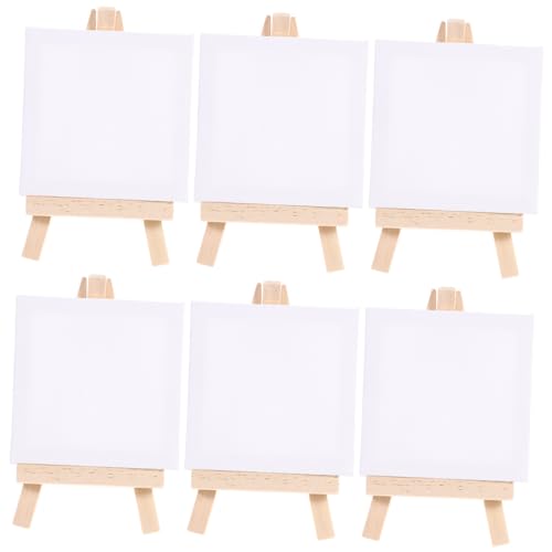 CORHAD 6 Sätze Mini Holz Staffeleien mit Weißen Leinwänden Tragbares Malset für Anfänger Praktisches Künstler Kreativität und Manuellen Fähigkeiten CORHAD 6 Sätze Mini Holz Staffeleien mit Weißen Leinwänden Tragbares Malset für Anfänger Praktisches Künstler Kreativität und Manuellen Fähigkeiten von CORHAD