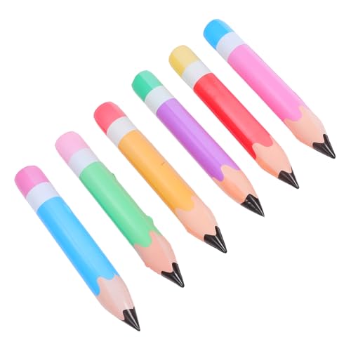 CORHAD 6 Stück Große Aufblasbare Buntstift Luftballons in Bunten Farben PVC Material Schnell Aufblasbar Leichte Schulzimmer Dekoration für Klassenzimmer Partys und Interaktive Spiele von CORHAD