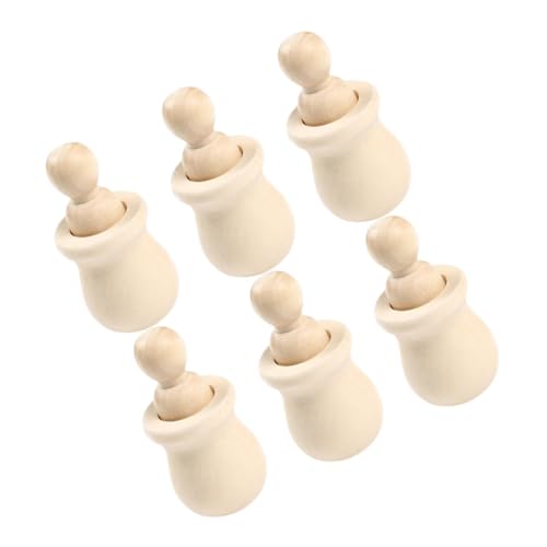 CORHAD 6 Stück Teiliges DIY Holz Peg Puppen Leichte Glatte Holzfiguren zum Bemalen Kreative Bastelidee für Jungen Mädchen Personalisierbare Dekoration und Eltern Junge Mädchen CORHAD 6 Stück Teiliges DIY Holz Peg Puppen Leichte Glatte Holzfiguren zum Bemalen Kreative Bastelidee für Jungen Mädchen Personalisierbare Dekoration und Eltern Junge Mädchen von CORHAD