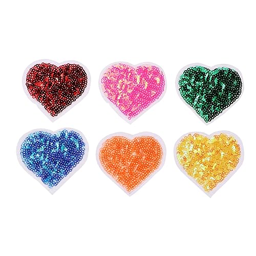 CORHAD 6 Stück Teiliges Herzförmiger Pailletten Applikationen zum Aufnähen Bunte Stoffpatches für Kleidung Taschen Hüte DIY Bastelprojekte und Textilverzierungen CORHAD 6 Stück Teiliges Herzförmiger Pailletten Applikationen zum Aufnähen Bunte Stoffpatches für Kleidung Taschen Hüte DIY Bastelprojekte und Textilverzierungen von CORHAD