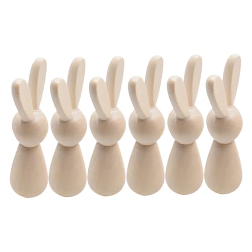 CORHAD 6 Stück Teiliges Holz Hasen Unbemalt zum Bemalen Robuste DIY Osterdekoration mit Süßer Kaninchenform für Kreative Frühlingsbasteleien und Tischdeko Langlebiges Holz für Gestaltung CORHAD 6 Stück Teiliges Holz Hasen Unbemalt zum Bemalen Robuste DIY Osterdekoration mit Süßer Kaninchenform für Kreative Frühlingsbasteleien und Tischdeko Langlebiges Holz für Gestaltung von CORHAD