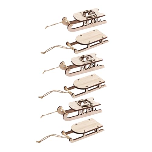 CORHAD 6 Stück Teiliges Holz Schlitten zum Basteln Rustikale Weihnachtsschmuck Anhänger DIY Holzdeko für Weihnachtsbaum und Tischdekoration Beidseitig Bemalbar Leicht und Sicher CORHAD 6 Stück Teiliges Holz Schlitten zum Basteln Rustikale Weihnachtsschmuck Anhänger DIY Holzdeko für Weihnachtsbaum und Tischdekoration Beidseitig Bemalbar Leicht und Sicher von CORHAD