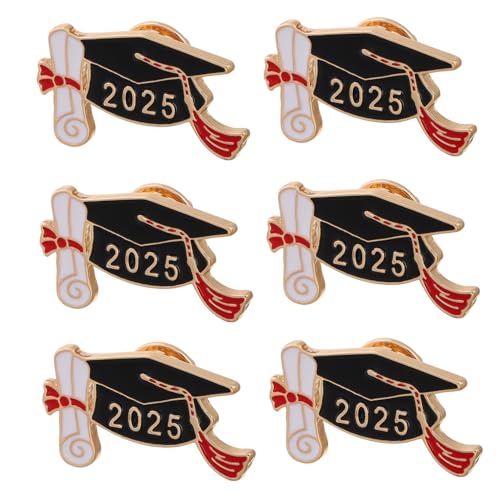CORHAD 6 Stück Teiliges Metall Broschen Graduiertenmütze Vielseitige Anstecknadeln als Abzeichen Krawattenclip oder Taschenanhänger Modisches Design für Abschlussfeier und CORHAD 6 Stück Teiliges Metall Broschen Graduiertenmütze Vielseitige Anstecknadeln als Abzeichen Krawattenclip oder Taschenanhänger Modisches Design für Abschlussfeier und von CORHAD