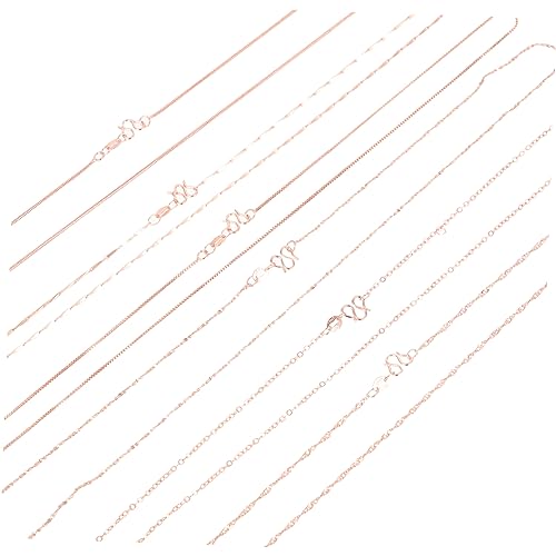 CORHAD 6 Stück Teiliges Roségold Halsketten Set Zarte DIY Schmuckketten für Damen Verarbeitung Vielseitig Kombinierbar für Schmuckherstellung und Armbandketten CORHAD 6 Stück Teiliges Roségold Halsketten Set Zarte DIY Schmuckketten für Damen Verarbeitung Vielseitig Kombinierbar für Schmuckherstellung und Armbandketten von CORHAD