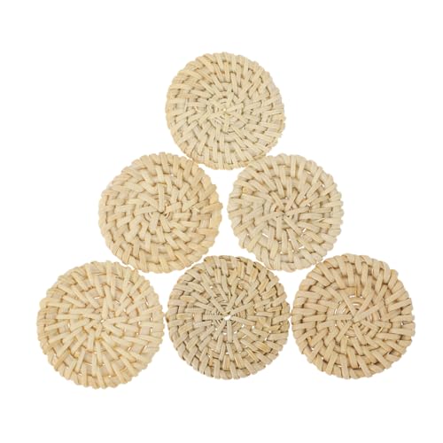 CORHAD 6 Stück Teiliges Runde Rattan ohrring anhänger aus Robustem Bast Handgefertigte Boho schmuckzubehör für DIY Schmuckherstellung Naturfarben zum Selbermachen und Kreativgestalten CORHAD 6 Stück Teiliges Runde Rattan ohrring anhänger aus Robustem Bast Handgefertigte Boho schmuckzubehör für DIY Schmuckherstellung Naturfarben zum Selbermachen und Kreativgestalten von CORHAD