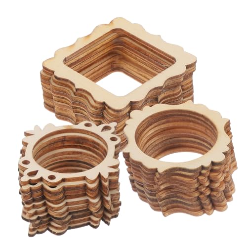 CORHAD 60 Stück Teiliges Unbemalte Holzscheiben zum Basteln Glatte Oberfläche Leichte Baumscheiben aus Natürlichem Holz für DIY Fotoanhänger Bemalbare Holzplättchen für Handwerk und von CORHAD