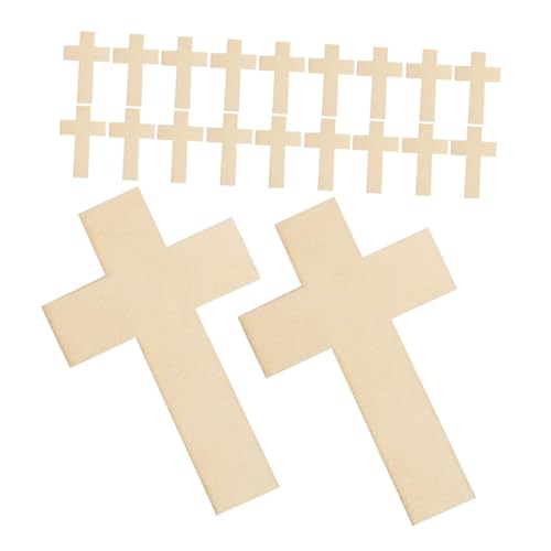 CORHAD 60 Stück Teiliges Unbemaltes Holzkreuz - Blanke Diy-holz-ausschnitte Kompakte für Basteln und Dekoration Vielseitig Verwendbar für Ostern Gemeinde und Zuhause von CORHAD