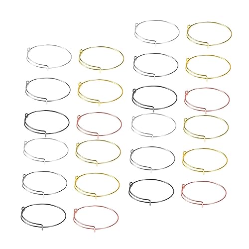 CORHAD 60Stücke Einstellbare Drahtarmbänder Metall Rohlinge für DIY Schmuckherstellung Roségold und Erweiterbare Armbänder für Designs von CORHAD